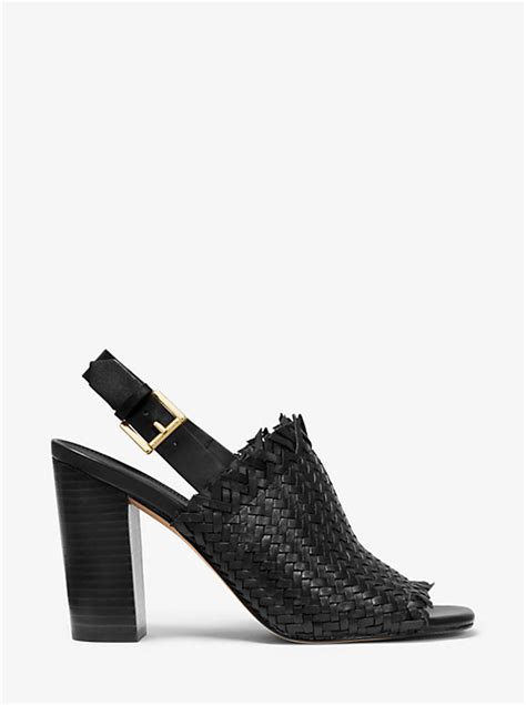 dee woven leather sandal michael kors|Dee Woven Leather Sandal .